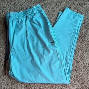 Cherokee Aqua Blue Drawstring Scrub Pants